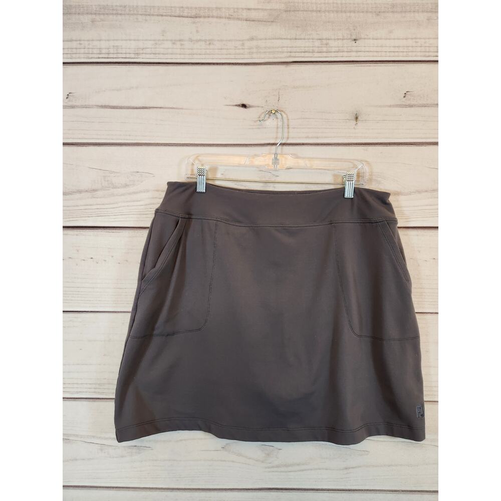FootJoy Womens Gray Solid Stretch Pull On Golf Athletic Mini Skort Skirt Size XL